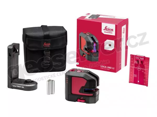 Červený křížový laser Leica Lino L2s-1 - sada v brašně