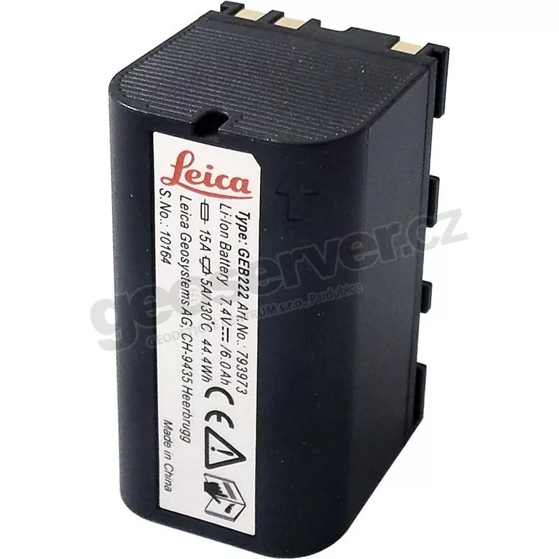 GEB222 - baterie Li-Ion 7,4 V / 6 Ah do totálních stanic a potrubních laserů