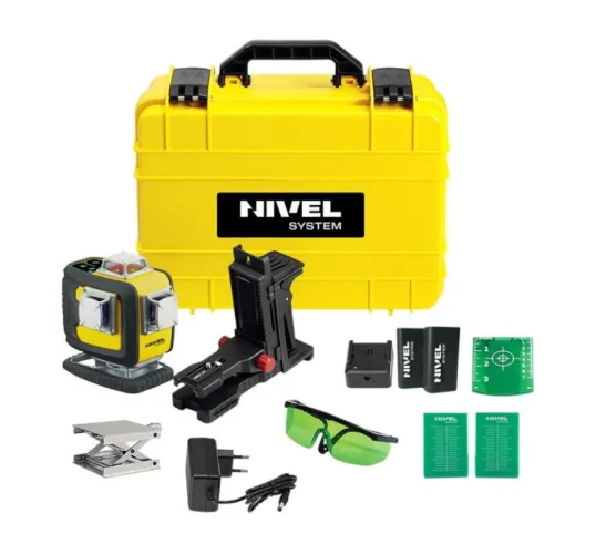Křížový laser Nivel System CL4D-G je víceúčelový 4D křížový laser