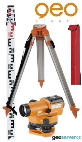 Nivelační přístroj set GeoFennel 10x22,stativ,lať - PROFESIONÁLNÍ SESTAVA - záruka 3 roky