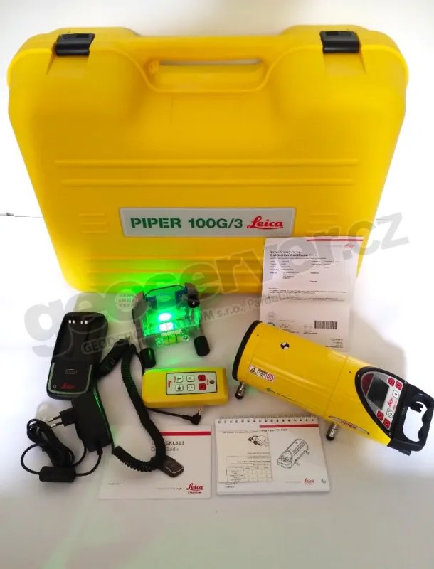 Potrubní laser Leica Piper 100 - předváděcí zelený paprsek