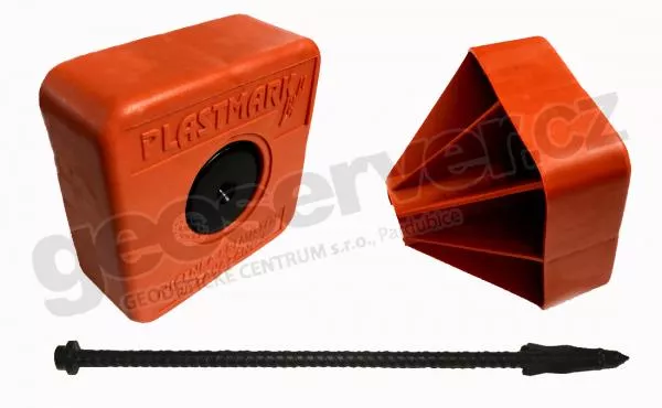 Roxorový hraniční znak 50 cm s kónickou hlavou GEOSTABIL, nebo PLASTMARK