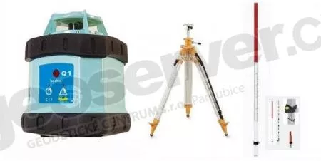 Sada Q1B2 - rotační laser Hedü Q1 BAG + stativ s klikou a lať